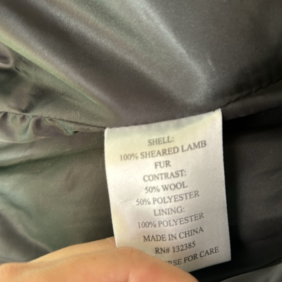 Black Rabbit Fur & Wool Moto Peacoat! 🖤 - Picture 6 of 9